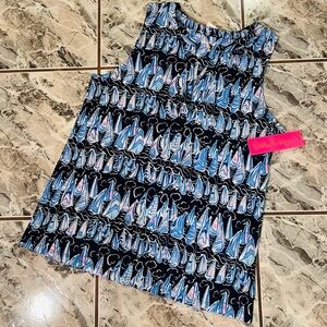 Lilly Pulitzer Blue and Pink Sailboat Top